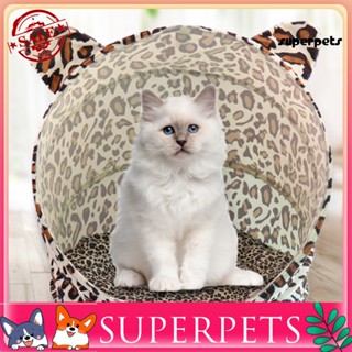 Superpets ที่นอนสัตว์เลี้ยง ลายเสือดาว พับได้ สําหรับสุนัข แมว