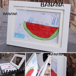 Banana1 กรอบรูปศิลปะเด็ก งานฝีมือ โปรเจคเด็ก เปิดด้านหน้า และเปลี่ยนได้ ที่เก็บของผลงาน วาดภาพ