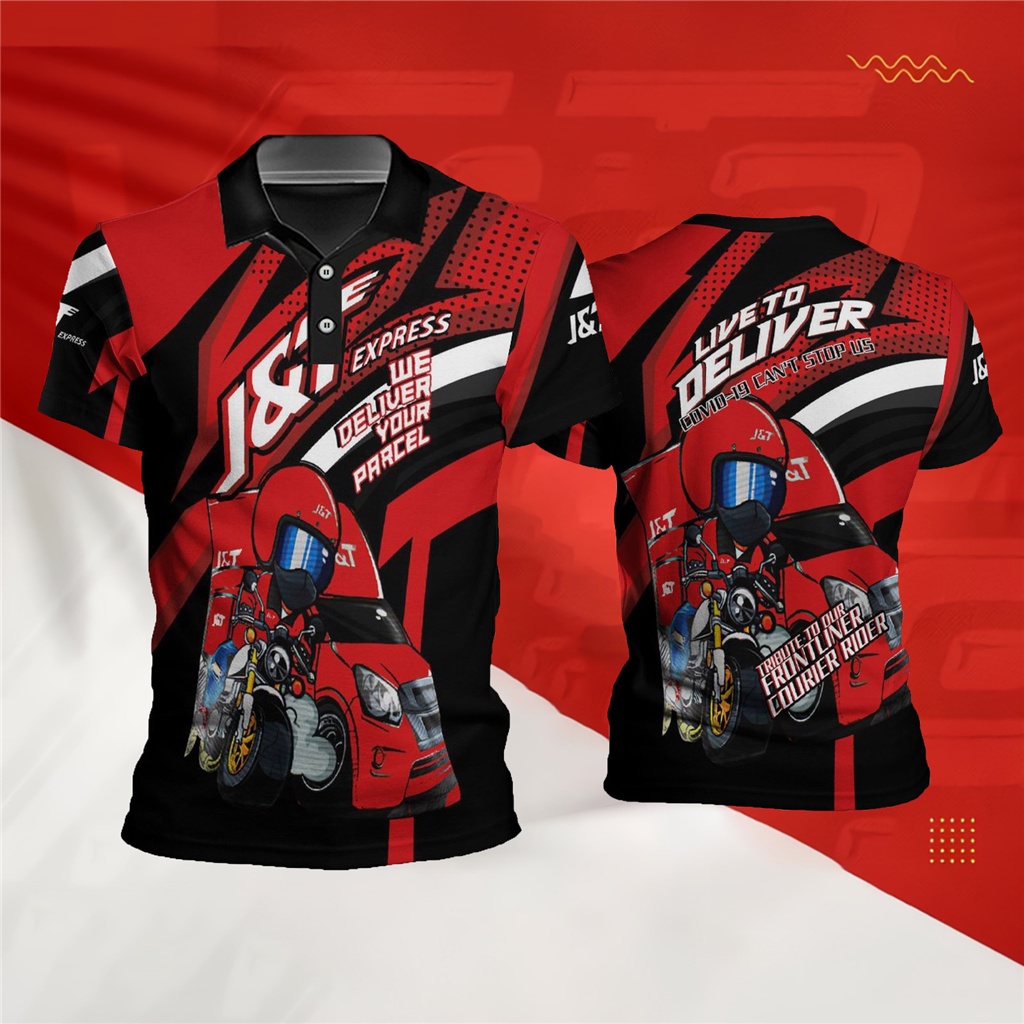 เสื้อโปโลแขนสั้น ลายทีม Frontliner Jnt Express สไตล์สปอร์ต สําหรับผู้ชาย 2023
