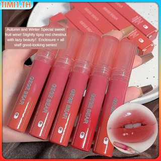 Gege Bear Light Lip Glaze Mirror ลิปกลอสให้ความชุ่มชื้น Color Rendering Glass ลิปสติกสำหรับนักเรียนราคาถูกมอยซ์เจอไรเซอร์ Color Glass Lip | เวลา1