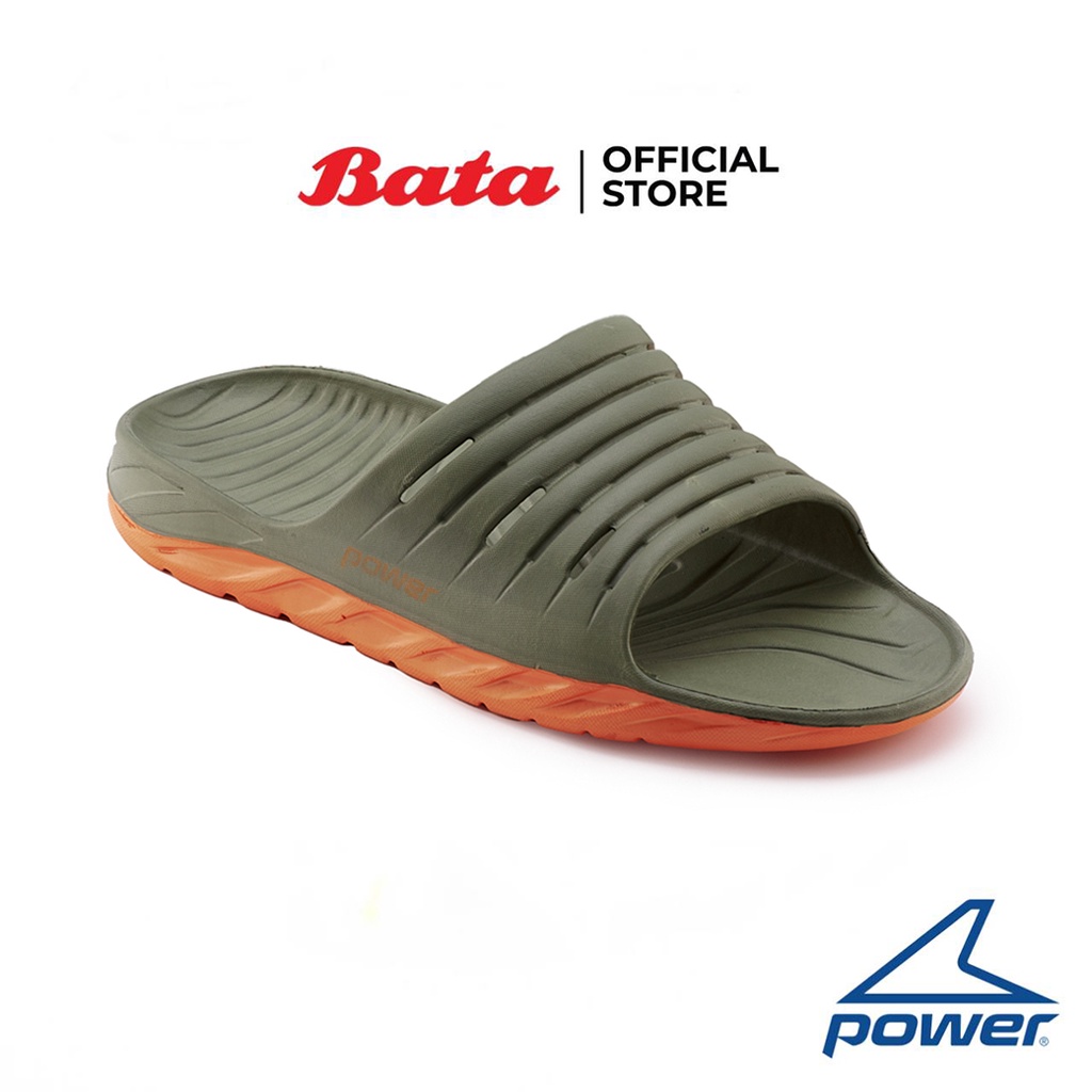 Bata บาจา Power รองเท้าแตะแบบสวม รองเท้าแตะลำลอง สำหรับผู้ชาย รุ่น BOUNCY  สีเขียวเข้ม 8617514 สีดำ 8616914