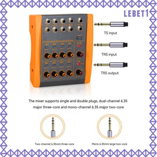 [Lebet] เครื่องมิกเซอร์ผสมเสียง DC 5V เสียงรบกวนต่ํา 8 สเตอริโอ สําหรับคลับขนาดเล็ก บันทึกเสียงสตูดิโอ