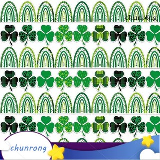 Chunrong สติกเกอร์กระดานดํา กันน้ํา ลอกออกได้ ลาย St Patrick Day สีเขียว สําหรับตกแต่งห้องเรียน