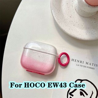 【คุณภาพสูง】สําหรับ Hoco. เคสหูฟัง แบบนิ่ม สีม่วง และสีชมพู สําหรับ HOCO EW43 EW43