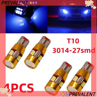 Preva หลอดไฟ LED COB 12V สีขาว สีแดง สีฟ้า สําหรับติดป้ายทะเบียนรถยนต์ 4 ชิ้น