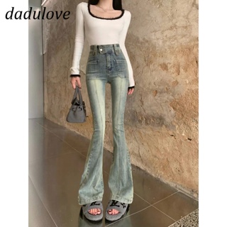 DaDulove💕 New American Ins High Street Retro Micro Flared Jeans Niche High Waist Wide Leg Pants Large Size Trousers