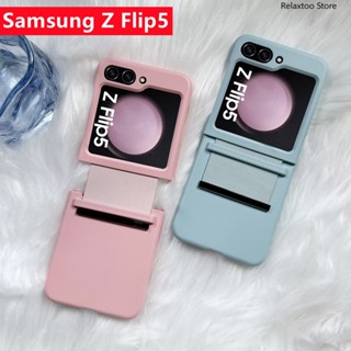 For Samsung Galaxy Z Flip5 Flip ZFlip 5 ZFlip5 5G Luxury Solid Color Skin Sensation Plain Skin Silicone Shockproof Phone Case Protect Camera Back Cover