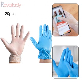 #ROYALLADY#Gloves ถุงมือป้องกัน เพื่อความปลอดภัย สําหรับใช้ในครัวเรือน จํานวน 20 ชิ้น