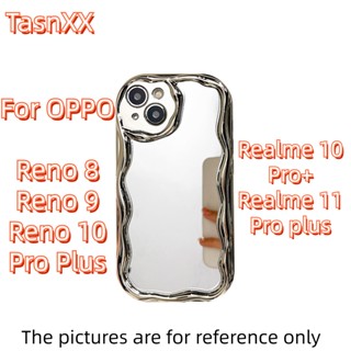 เคสโทรศัพท์มือถือนิ่ม เคลือบกลิตเตอร์ ป้องกันกล้อง สําหรับ OPPO Reno10 Reno9 Reno8 T Realme 11 10 Pro Plus