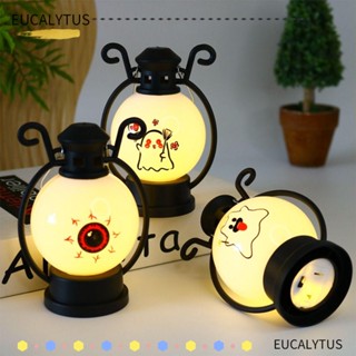 Eutus โคมไฟตั้งโต๊ะ LED รูปฟักทองผี สไตล์เรโทร สําหรับตกแต่งปาร์ตี้ฮาโลวีน