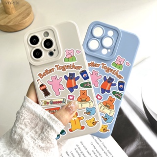 VIVO Y20 Y20i Y20S G Y12S Y12A Y17 Y15 Y12 Y16 Y19 Y91 Y95 Y91C Y1S 2021 เคสวีโว่ สำหรับ Cartoon Bear  เคส เคสโทรศัพท์