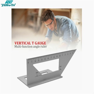 Rctown ไม้บรรทัดวัดมุมขวา 45 90 องศา พร้อมสเกลใส สําหรับงานไม้