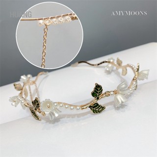 Amymoons Lily Of The Valley ผ้าโพกศีรษะ โซ่ยาว นางฟ้า ไหล พู่ ที่คาดผม