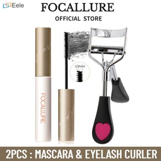 [2 ชิ้น] Focallure มาสคาร่าขนตากันน้ำ + สีดำหนายาวดัดขนตาแต่งหน้าชุดเครื่องสำอาง ↑Eele