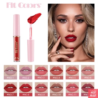 FIT COLORS 12 สี Non Stick Cup Matte Lip Gloss Matte Velvet Liquid ลิปสติก ลิปกลอส Lip Glaze [hotmax]