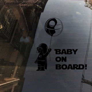 Ever สติกเกอร์ไวนิล ลายนักบินอวกาศ Baby on Board สําหรับติดตกแต่งรถยนต์ TH