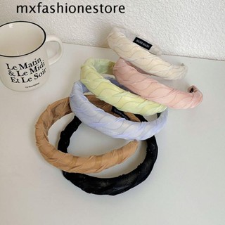 Mxfashione ที่คาดผม ผ้าซาติน ลายทาง สีแคนดี้ เรียบง่าย แฟชั่นสําหรับผู้หญิง