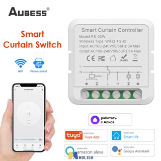 Tuya Wifi Smart Life Smart Curtain Switch สำหรับ Roller Shutter Blind Motor Rolling Shutter Doors ทำงานร่วมกับ Amazon Alexa และ Google Home MOLISA