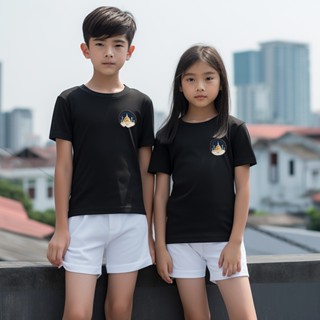 ใหม่ เสื้อยืดลําลอง แขนสั้น ระบายอากาศ ลาย Ramadan Twins แห้งเร็ว เหมาะกับการเล่นกีฬา แฟชั่นฤดูร้อน สําหรับเด็กผู้ชาย ผู้หญิง 12 ปี