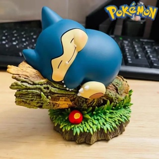 โมเดลฟิกเกอร์ Pvc อนิเมะโปเกม่อน Sleeping Fat Snorlax ของเล่น ของขวัญ สําหรับสะสม