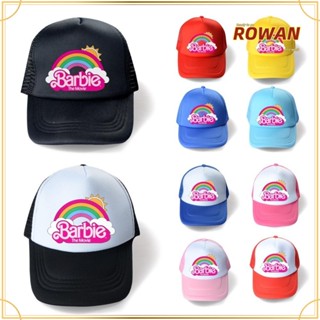 Rowans หมวกเบสบอล หมวกแก๊ป หมวกแก๊ป ผ้าฝ้าย ตาข่าย หางม้า ปรับได้ สีดํา สําหรับตุ๊กตาบาร์บี้