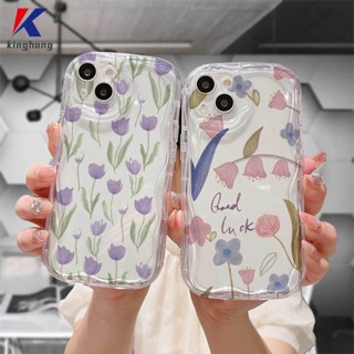 เคสโทรศัพท์มือถือ แบบใส ขอบโค้ง ลายดอกทิวลิป 3D สีม่วง สําหรับ Infinix Hot 8 9 20 12 30 10 11 Play 8 Lite 9 PRO 11 Plus 10 Lite 20i 30i Note 12 PRO 12 Turbo G96 Smart 5 7 4 6 Plus 5PRO