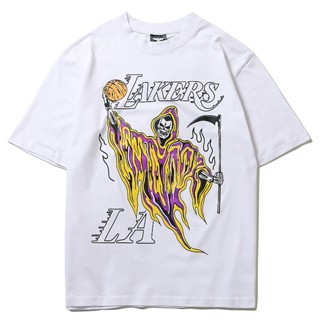 เสื้อยืด พิมพ์ลาย Lakers ASAP Rocky Streetwear Vlone Rapper สไตล์สตรีท สําหรับปาร์ตี้