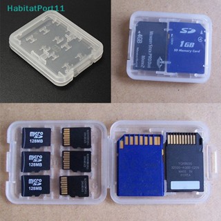 Habitatport กล่องเก็บการ์ดหน่วยความจํา Micro SD TF SDHC MSPD 8 ช่อง