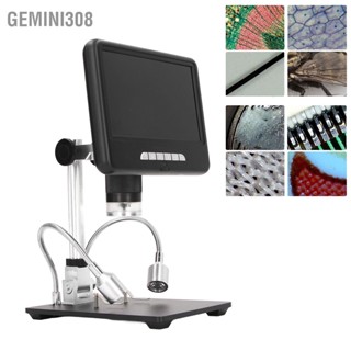 Gemini308 กล้องจุลทรรศน์ดิจิตอล 7in 1080P Video 100X พร้อมไฟขาตั้งปรับได้สำหรับบัดกรี AD207