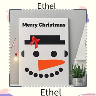 Ethel1 สติกเกอร์ ลายคริสต์มาส สําหรับติดตกแต่งประตู 16 ชิ้น ต่อชุด