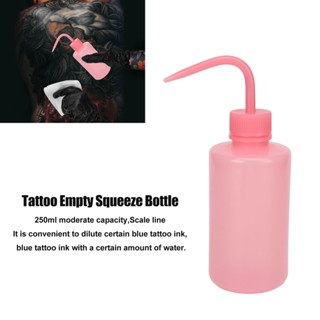 Fun IN 6pcs Safety Wash Bottle 250ml Cleaning Tattoo Squeeze with Narrow Mouth for Tattooist