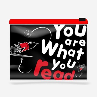 Bundanjai (ซองซิป) YWR-ซองซิป : You Are What You Read Zipper PVC bag-MA-BK/25Wx18H cm.