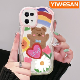 เคสโทรศัพท์มือถือแบบนิ่ม ใส กันกระแทก ลายการ์ตูนหมีน่ารัก สีมาการอง สําหรับ OPPO Reno 7 4G Reno 8 4G F21 Pro F21s Pro Reno 4 Pro Reno 6