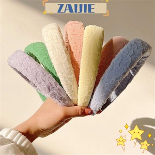 Zaijie24 ที่คาดผมฟองน้ํา น่ารัก สไตล์เกาหลี เครื่องประดับผม สีแคนดี้ ผ้าโพกศีรษะ สวมหัว ที่คาดผมผู้หญิง