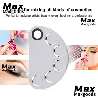 Maxg จานผสมสีแต่งหน้า, เครื่องมือแต่งหน้า DIY สีรองพื้นจานสี, สแตนเลสแต่งหน้าผสมเครื่องมือไม้พายแต่งหน้า