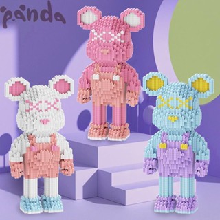 Panda~ DIY หมีรุนแรงบล็อกตัวต่อของเล่น 30 ซม.สูงของเล่นหมีรุนแรง INS มือประกอบนาโนอนุภาคขนาดเล็กของเล่นเพื่อการศึกษาเดสก์ท็อปตกแต่งของขวัญ 0148