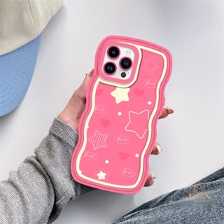 เคสโทรศัพท์มือถือ TPU ลายดาว ขอบคลื่น สีชมพู สําหรับ VIVO Y36 Y02 Y16 V25E V27E Y22S Y35 Y01 Y21T Y21S Y33S Y12 Y15 Y17 Y11 Y12S Y12A Y15S Y15A Y20S Y91C Y19 Y30 Y50 DGX