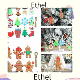 Ethel1 ถุงน่องคริสต์มาส รูปมนุษย์ขนมปังขิง สโนว์แมน 6 12 ชิ้น