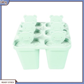 {biling} แม่พิมพ์ไอศกรีม 6 ช่อง Lolly Pop Mold DIY Maker Mold Tray Pan Kitchen Tool with Lid