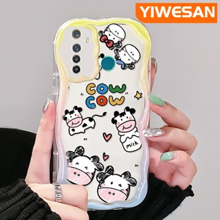 เคสโทรศัพท์มือถือ ซิลิกาเจล ใส กันกระแทก ลายการ์ตูนวัวนม สําหรับ Realme 5 5i 5s 5 Pro 6i Narzo 20A Q