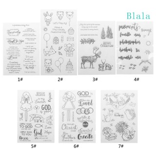 Blala แสตมป์ซิลิโคนใส ลายกวางเรนเดียร์ สําหรับทําการ์ด DIY