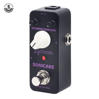 Sonicake Octaver แป้นเหยียบเอฟเฟคกีตาร์ เบส แบบอนาล็อก คลาสสิก QSS-19