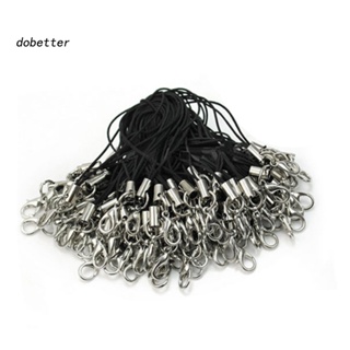 &lt;Dobetter&gt; สายคล้องโทรศัพท์มือถือ สีดํา พร้อมตะขอก้ามปู 100 ชิ้น