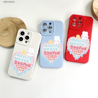 Realme 10 9 9i 8 8i 6i 5 5S 5i Pro Plus Pro+ 4G 5G เคสเรียวมี สำหรับ Melting Heart เคส เคสโทรศัพท์