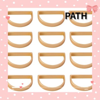 Path แหวนสเตนเลส รูปตัว D สไตล์โมเดิร์น มินิมอล สําหรับรัดผ้าเช็ดปาก 12 ชิ้น