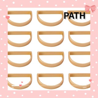 Path แหวนสเตนเลส รูปตัว D สไตล์โมเดิร์น มินิมอล สําหรับรัดผ้าเช็ดปาก 12 ชิ้น