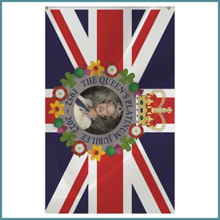 ธงชาติอังกฤษ แพลตตินัม Jubilee Queens Jubilee Union Jack Flags Jubilee Flag Queen Elizabeth