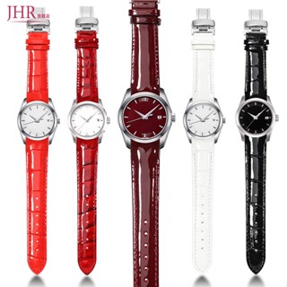 สายนาฬิกาข้อมือ สําหรับ Tissot 1853035210สายนาฬิกาข้อมือ สายหนังโค้ง ขนาด 18 มม. สไตล์เบอร์กันดี