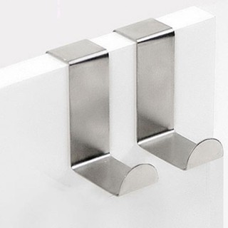 【yunhai】Over The Door Hooks Hanging Towel Rack Stainless Steel Multiple Use Z Shaped