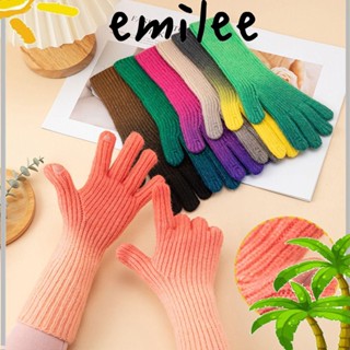 Emilee ถุงมือถัก แฟชั่น อบอุ่น คุณภาพสูง หน้าจอสัมผัส ถุงมือ